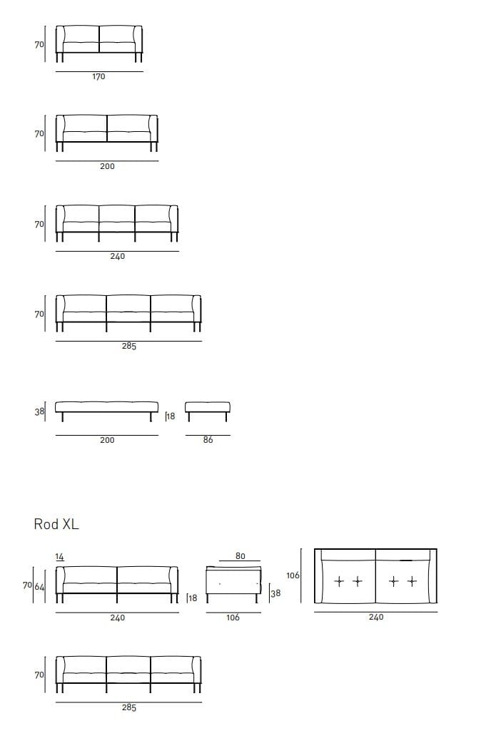 Съемный диван Living Divani Rod ARCH-00092737 - Вид №8