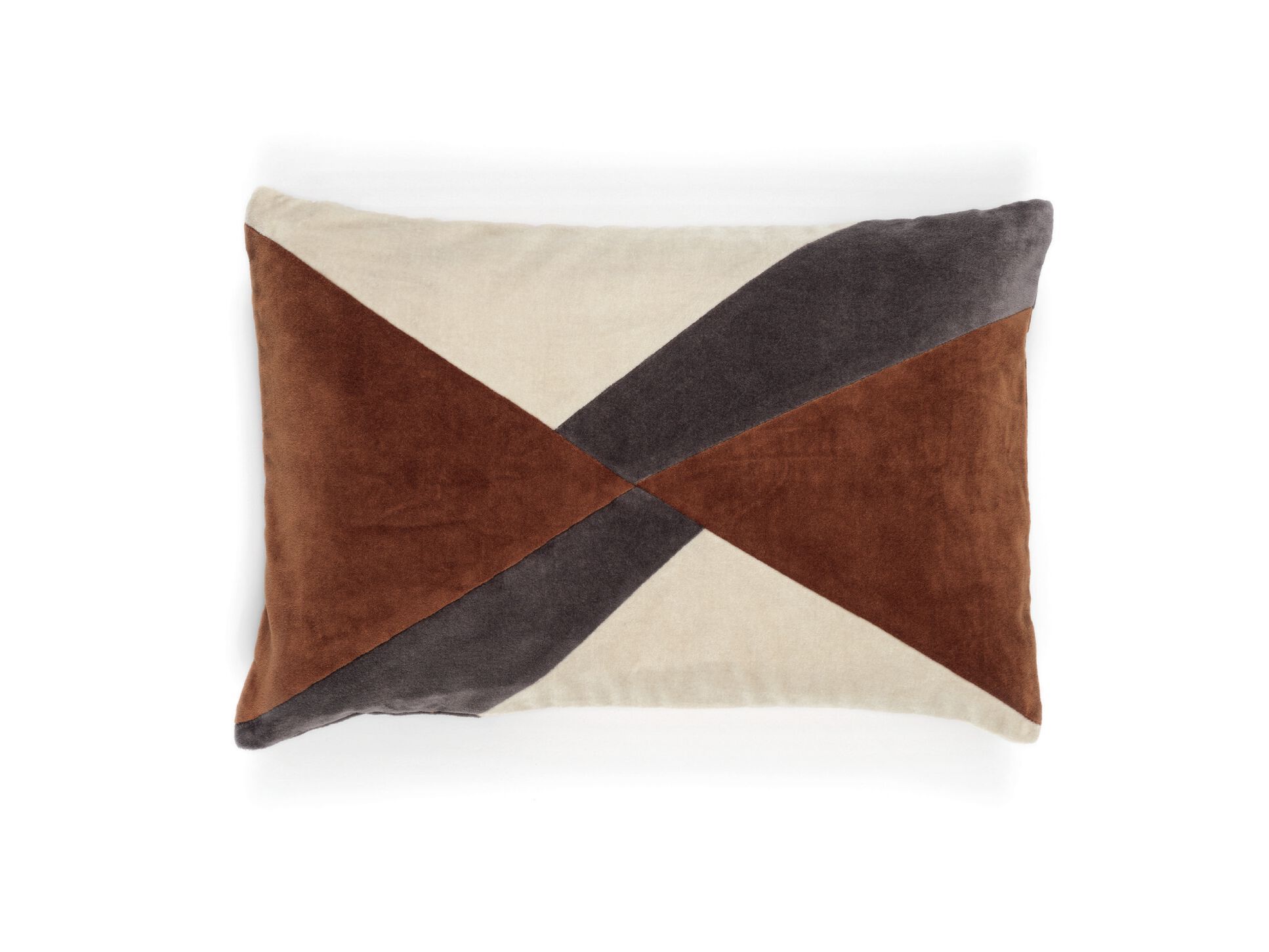 Бархатная подушка с геометрическим рисунком Élitis CLIO ARCH-00143022