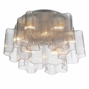 Потолочная люстра ST Luce Onde SL117.102.06 ST LUCE ДИЗАЙНЕРСКИЕ, ONDE 328344 Серебро;прозрачный