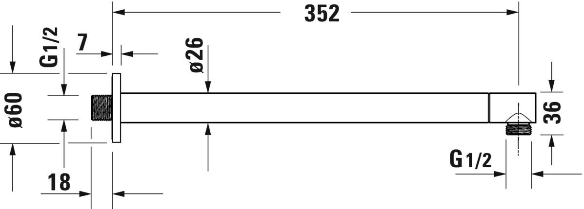 Duravit Настенный держатель для душа sun-id-1416883 - Вид №10