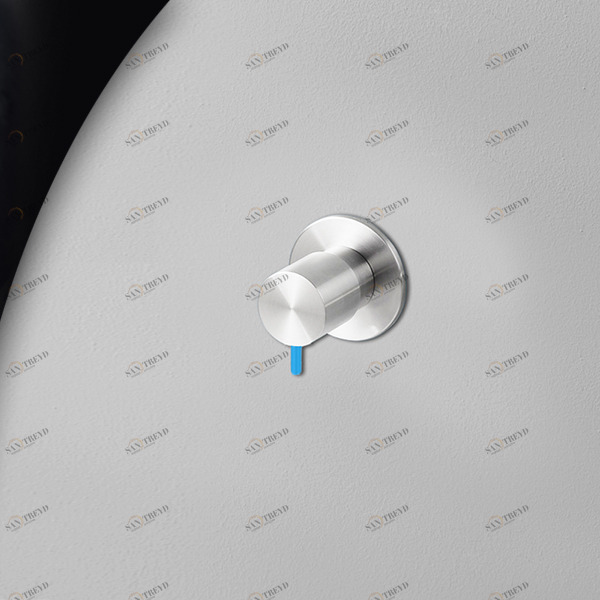 Запорный вентиль глянцевая сталь с синей ручкой Toki Radomonte TKI50CIL26 TKI50LCIL26