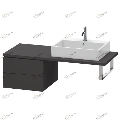 LC583708080 Шкафчик для консоли L-Cube #LC5837 520 x 547 мм Graphit Super Matt Duravit