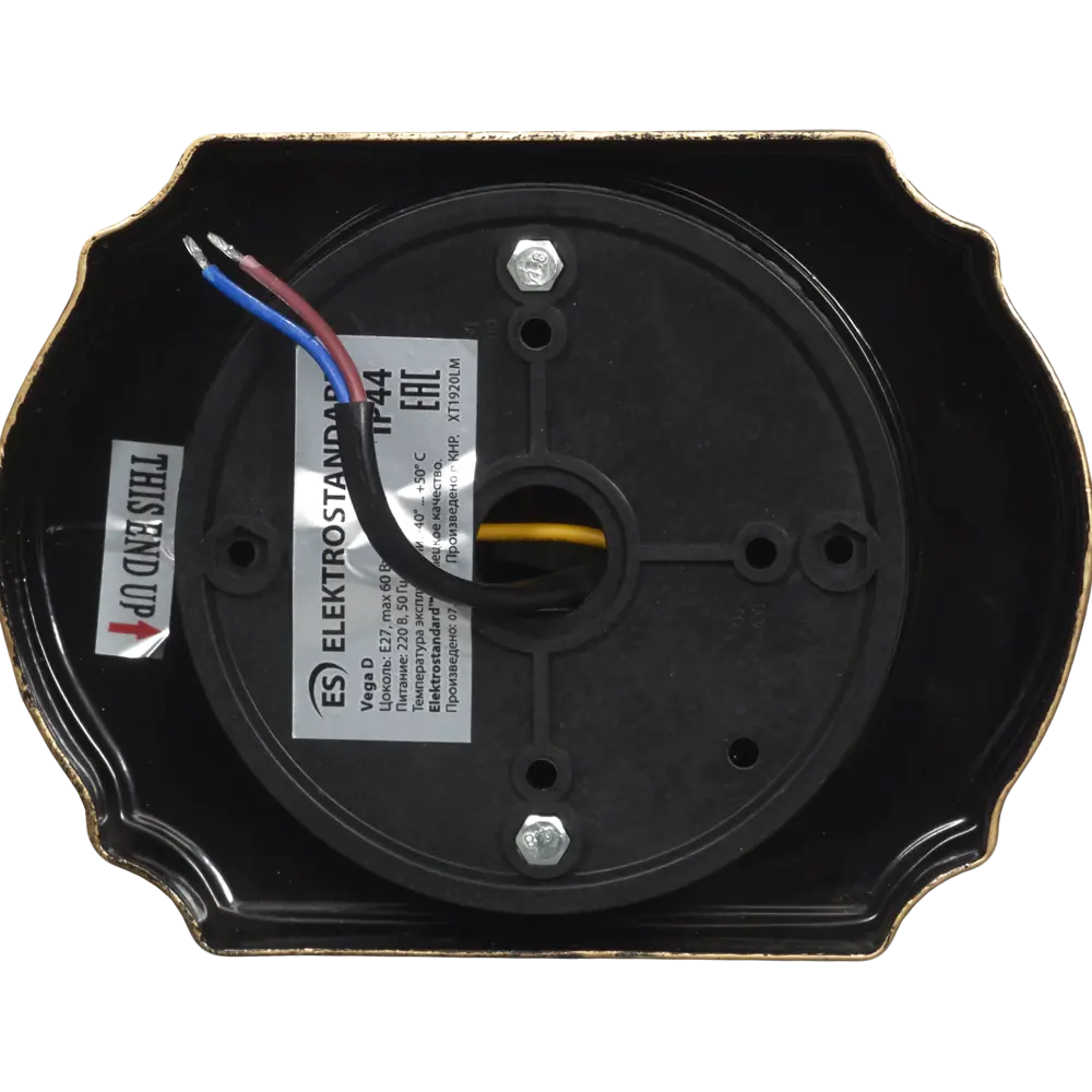 Настенный светильник уличный Elektrostandard "Vega" 1xE27х60 Вт, цвет чернёное золото, IP44 STLM-2181090 - Вид №4