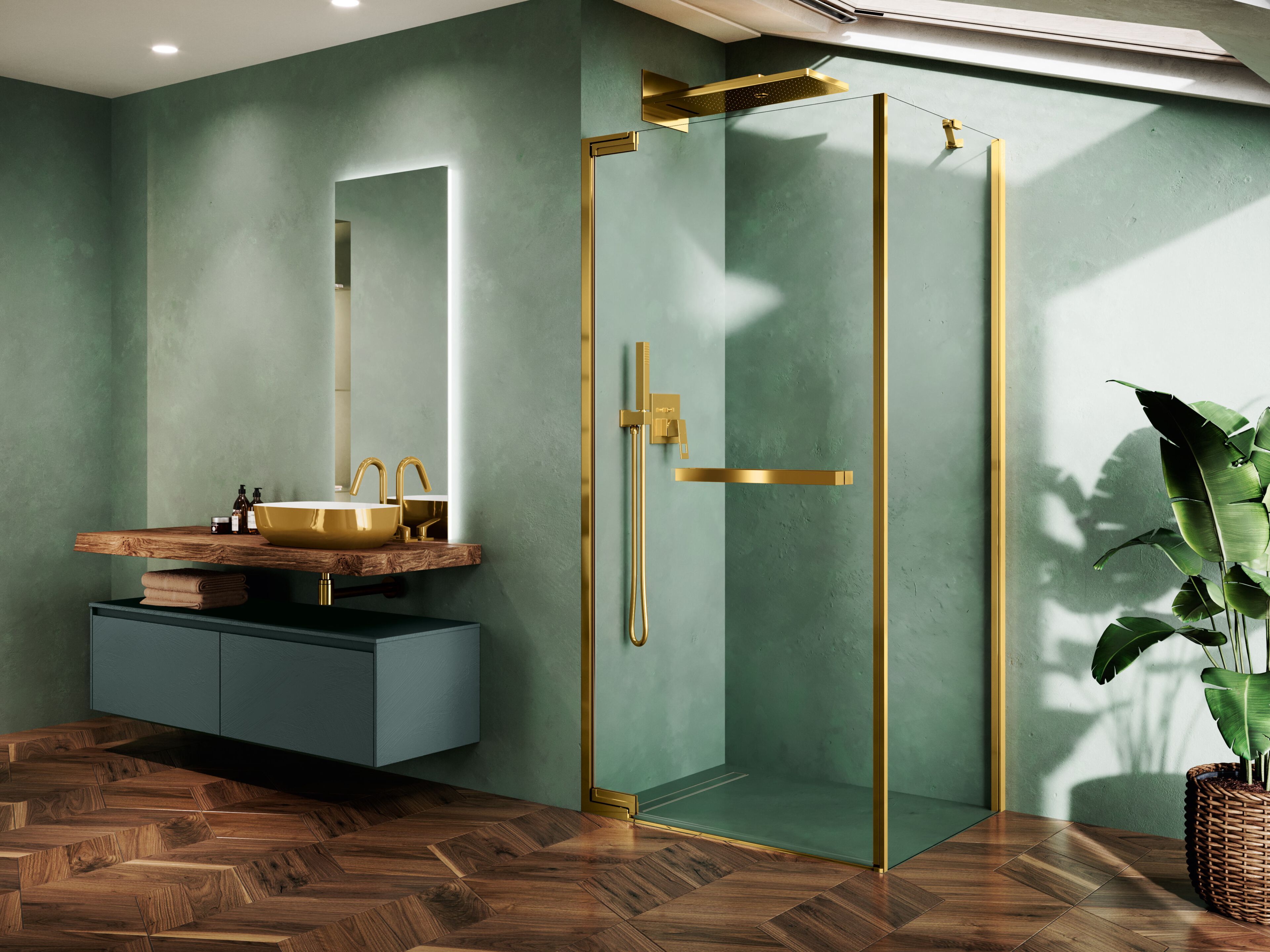 Душевая кабина из алюминия и закаленного стекла Novellini N180 G+F ARCH-00152555 - Вид №1