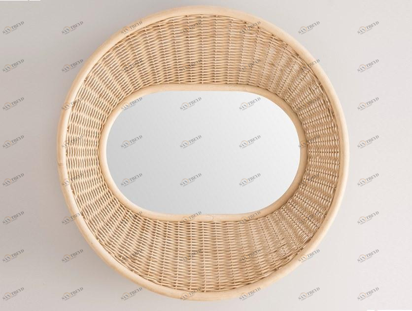 Orchid Edition Круглое настенное зеркало из ротанга sun-id-1442952