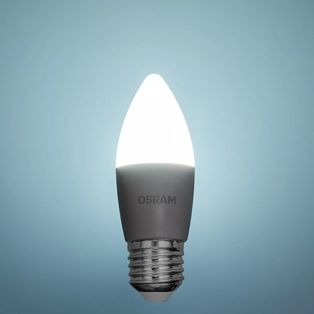 Светодиодная лампа OSRAM свеча 9Вт холодный белый свет 85099656 STLM-1482754 - Вид №2