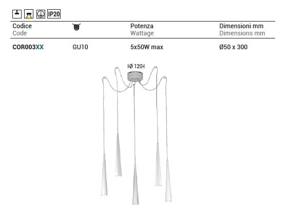 Металлический подвесной светильник Rossini Illuminazione CORVINA ARCH-00127759 - Вид №3