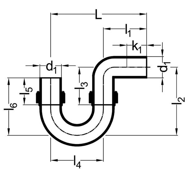 SANIT 221453010100050 Универсальная сифона на выходе из ПЭ, с воротником рукава  - Вид №1