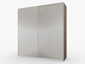 Лакированный стеклянный шкаф с раздвижными дверями