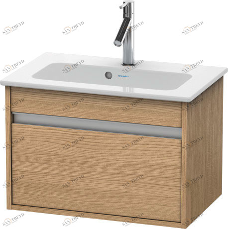 KT642205252 Тумбочка подвесная компакт Ketho #KT6422 600 x 385 мм Европейский дуб, декор Duravit