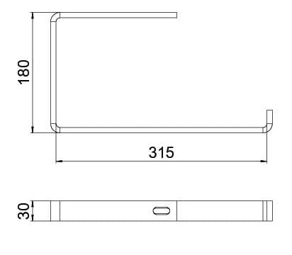 Стальной подвесной кронштейн OBO Bettermann BlackLine ARCH-00060471 - Вид №3