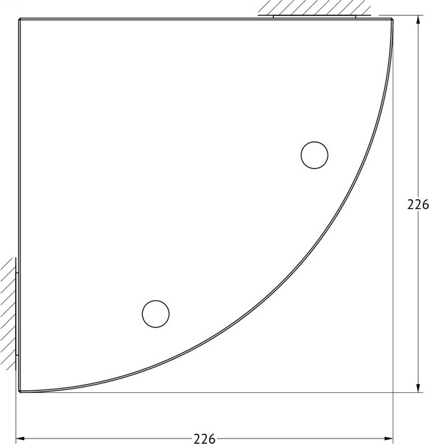 STI 418 Полка угловая с держателями 22 cm 3SC STILMAR ANTIQUE SILVER Treesseci 3SC - Вид №1