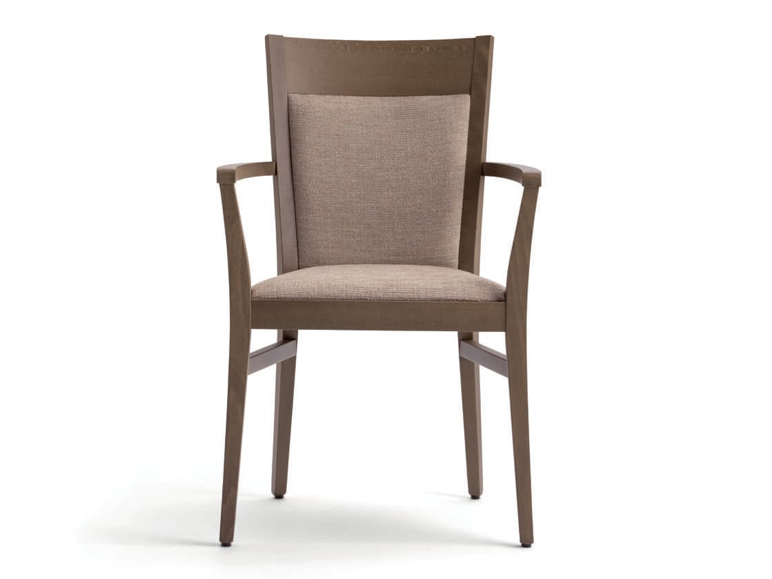 Мягкий стул из бука с подлокотниками Palma ARCH-00102391