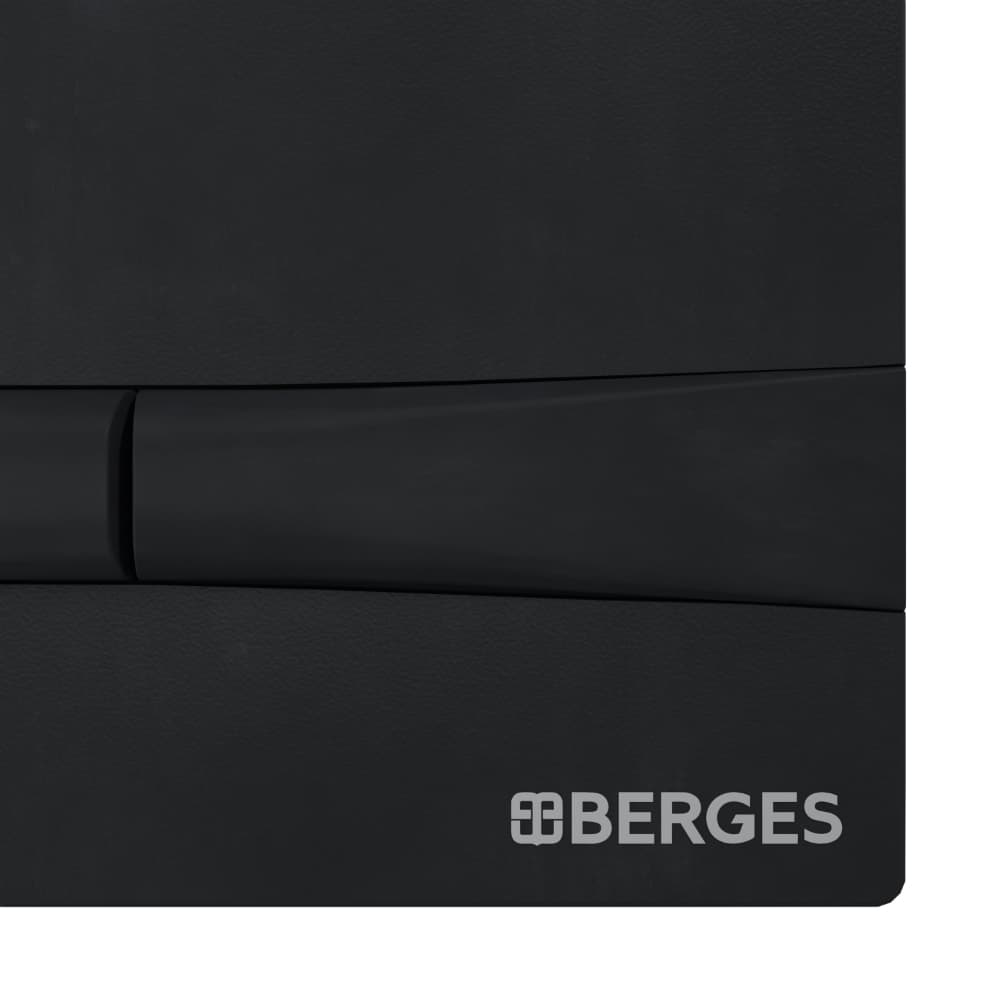 040255 Инсталляция BERGES для скрытого монтажа NOVUM с кнопкой F5 Soft Touch черная  Berges NOVUM D3  - Вид №4