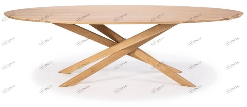 Ethnicraft Овальный обеденный стол из дуба Oak mikado 50181