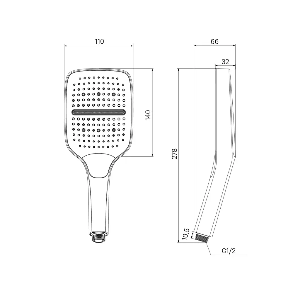 89415661 Лейка для душа Iddis Lahta 3 режима цвет черный STLM-1575199 - Вид №2