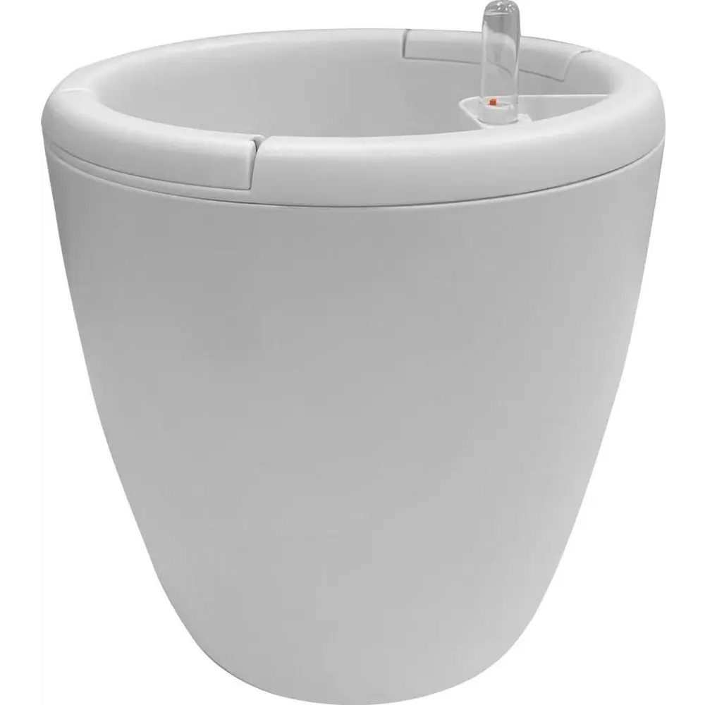 Горшок цветочный с автополивом Ingreen ø25 h28.7 см v9 л с автополивом пластик белый Munchen STLM-2115755