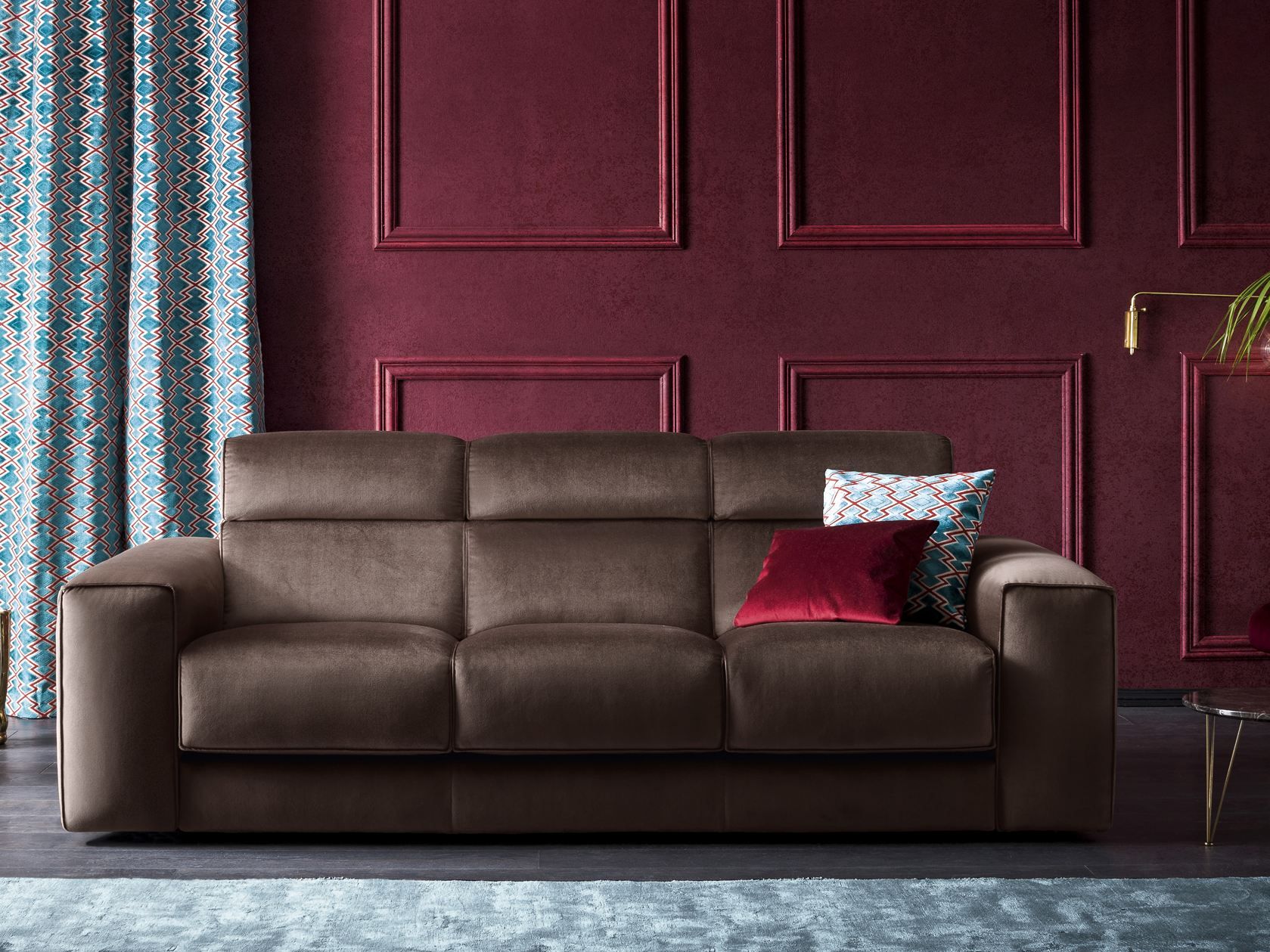 3-местный бархатный диван Felis Softliving ARCH-00076222