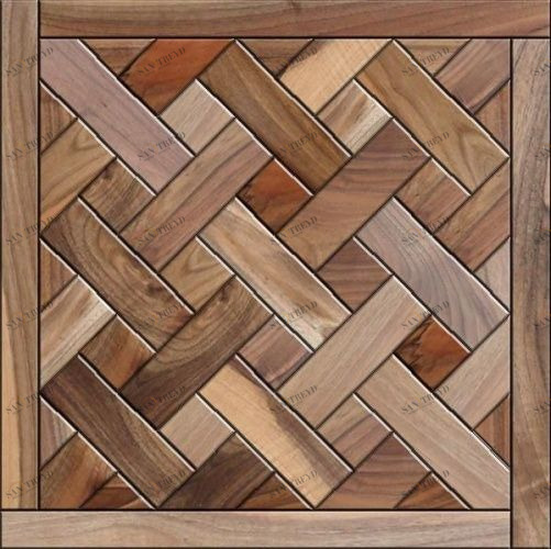 Модульный паркет Da Vinci Инженерный модульный паркет из ореха Трам Орех Европейский (Грецкий) Натур (Гладкая) 619х619 мм 2600600099