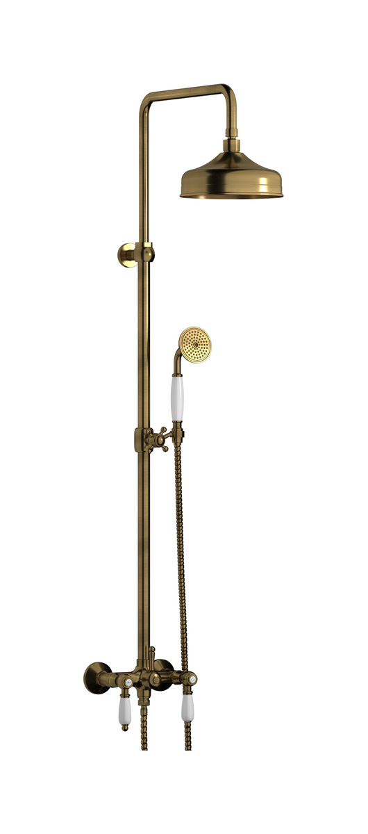 Душевая колонна с термостатом в комплекте с душевым гарнитуром. WE ARE IB hl800bb_2 Antique Bronze Indoor Shower
