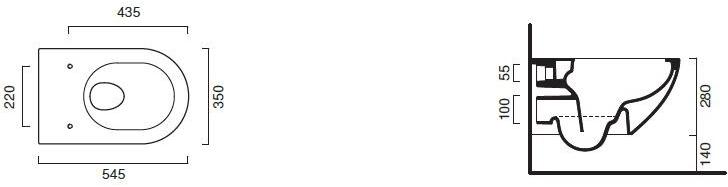 Подвесной унитаз настенный Белый CERAMICA CATALANO Sfera Италия sun-id-1442913 - Вид №9