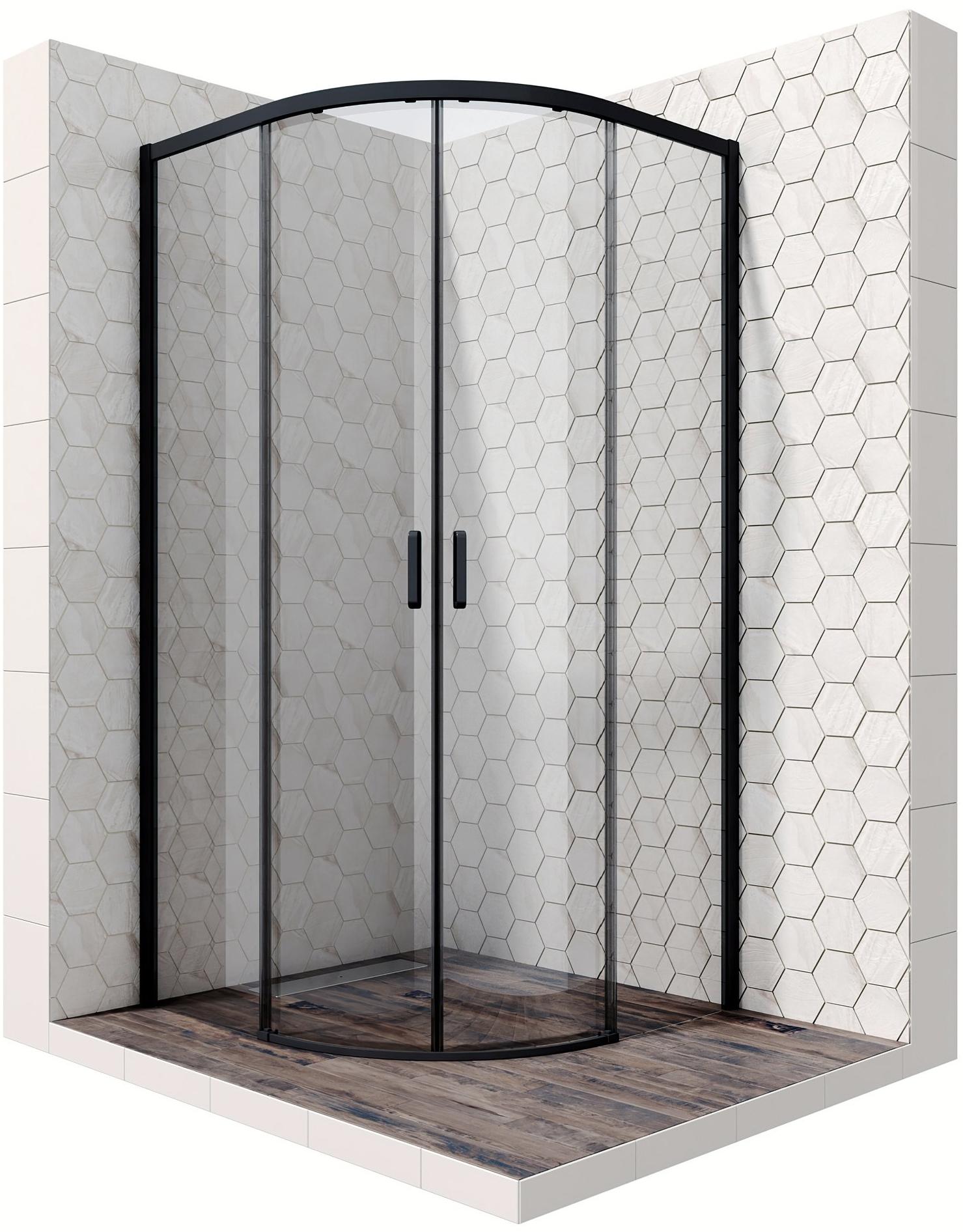 Душевое ограждение Ambassador Queen 11011201Black (900x900x2000), 1 место 