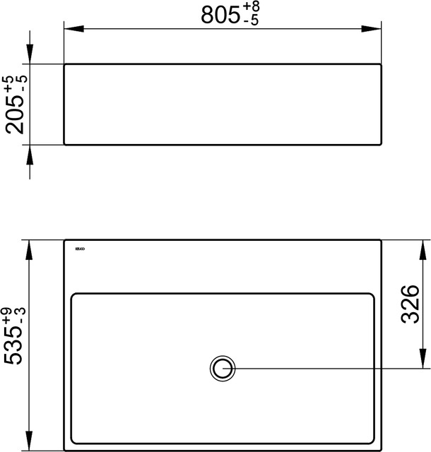 39062318000 Керамический умывальник KEUCO Edition 90 - Вид №2