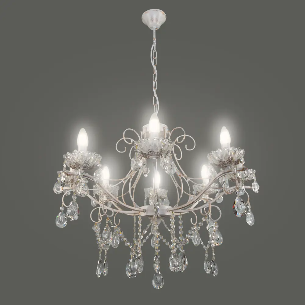 Люстра Eurosvet «Tenderness» 10061/8, 8хЕ14х60 Вт, цвет белый STLM-2197541 - Вид №3