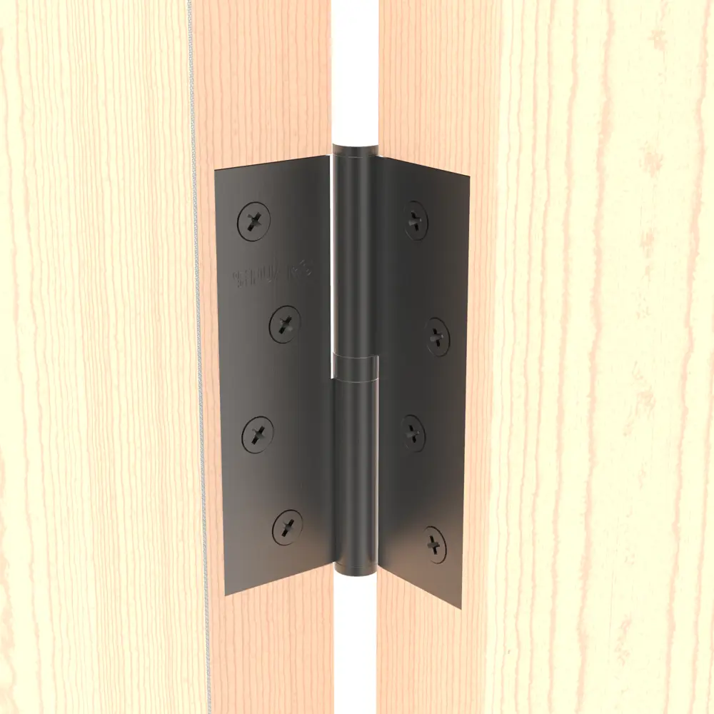 83863764 Петля дверная разъемная правая S100413-GRBL, 100x75 мм сталь цвет чёрный STLM-0045142 Santreyd  - Вид №5