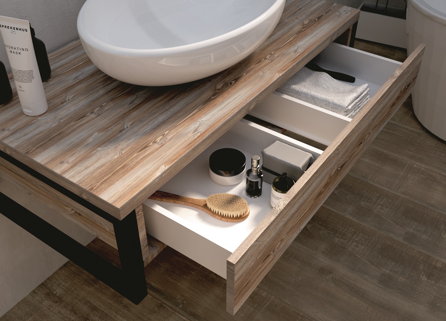 У85845 Тумба GRUNGE LOFT 80П 1в.я Дуб Намибия 1 Marka GRUNGE LOFT  - Вид №3