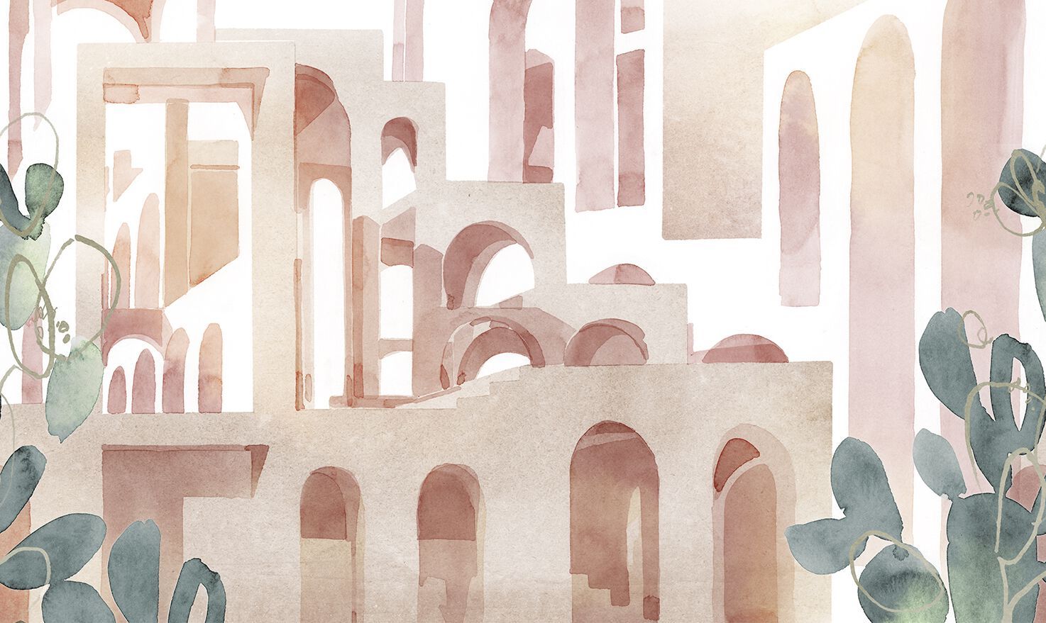 Обои с рисунком Jannelli&Volpi BARCELLONA ARCH-00149858 - Вид №2