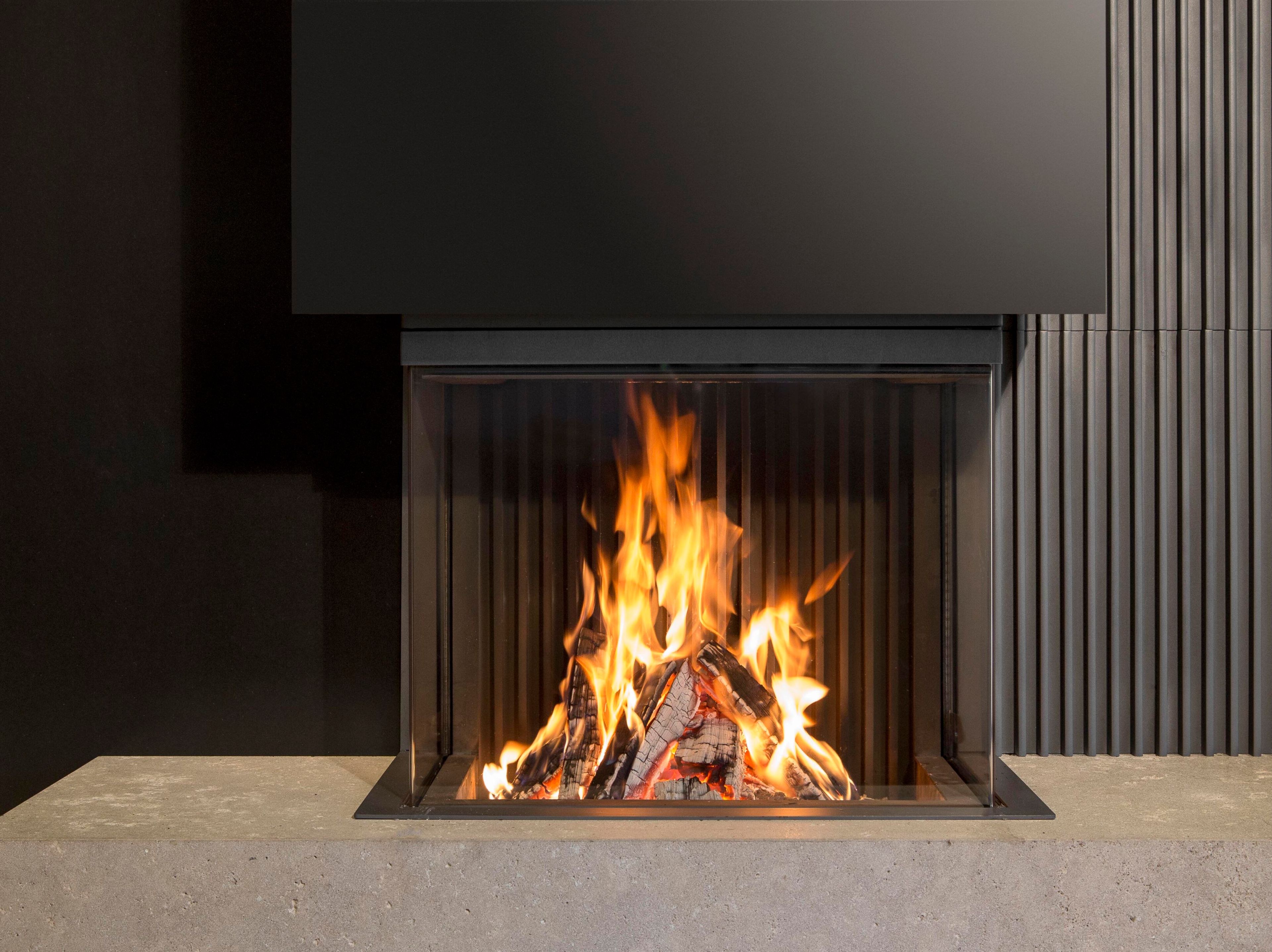 Дровяной камин с тройным фасадом KALFIRE W66/48S ARCH-00022788