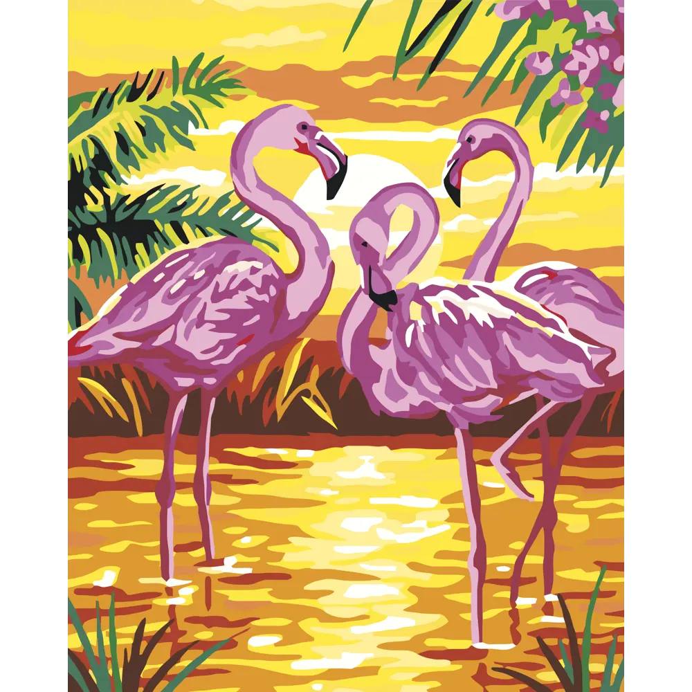 Картина по номерам Фламинго 40х50 см FBRUSH STLM-2147434