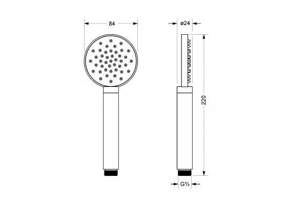 Ручной душ ½“ JOERGER ДУШЕВЫЕ ГАРНИТУРЫ 649.13.391.000 - Вид №1