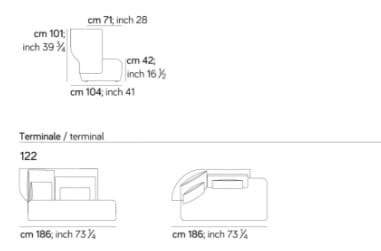 Угловой диван с высокой спинкой Amura Wazaa ARCH-00142591 - Вид №7
