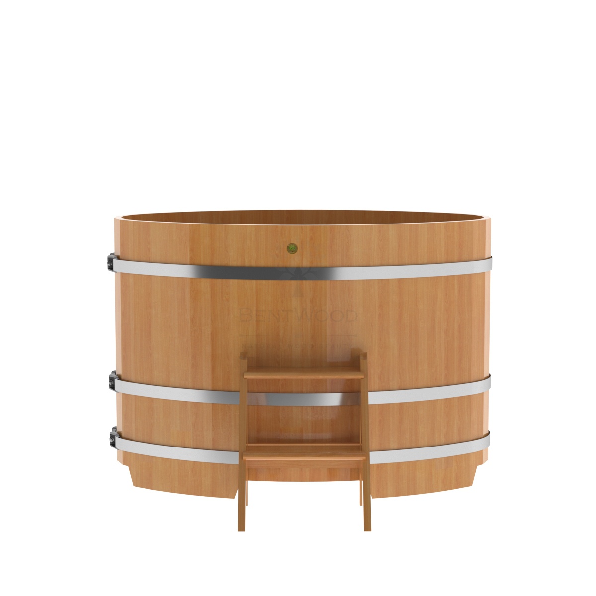 1148 Купель овальная из лиственницы 0,80х1,42х1,0 натуральная премиум Alyarus  - Вид №3