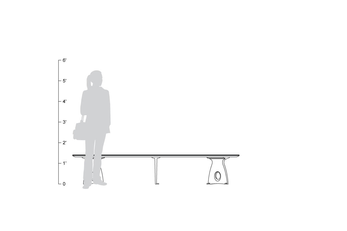 FSRT45 Скамейка Леда  Forms-surfaces  - Вид №15