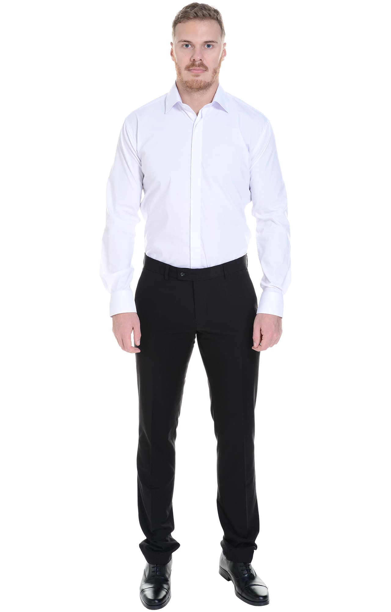 62458 Рубашка мужская  white El-Risto  Корпоративная одежда  размер 38/170-176  - Вид №4