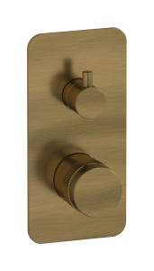 Прогрессивный настенный смеситель для душа на 2 потребителя. WE ARE IB rx310mb Modern Bronze Reflex