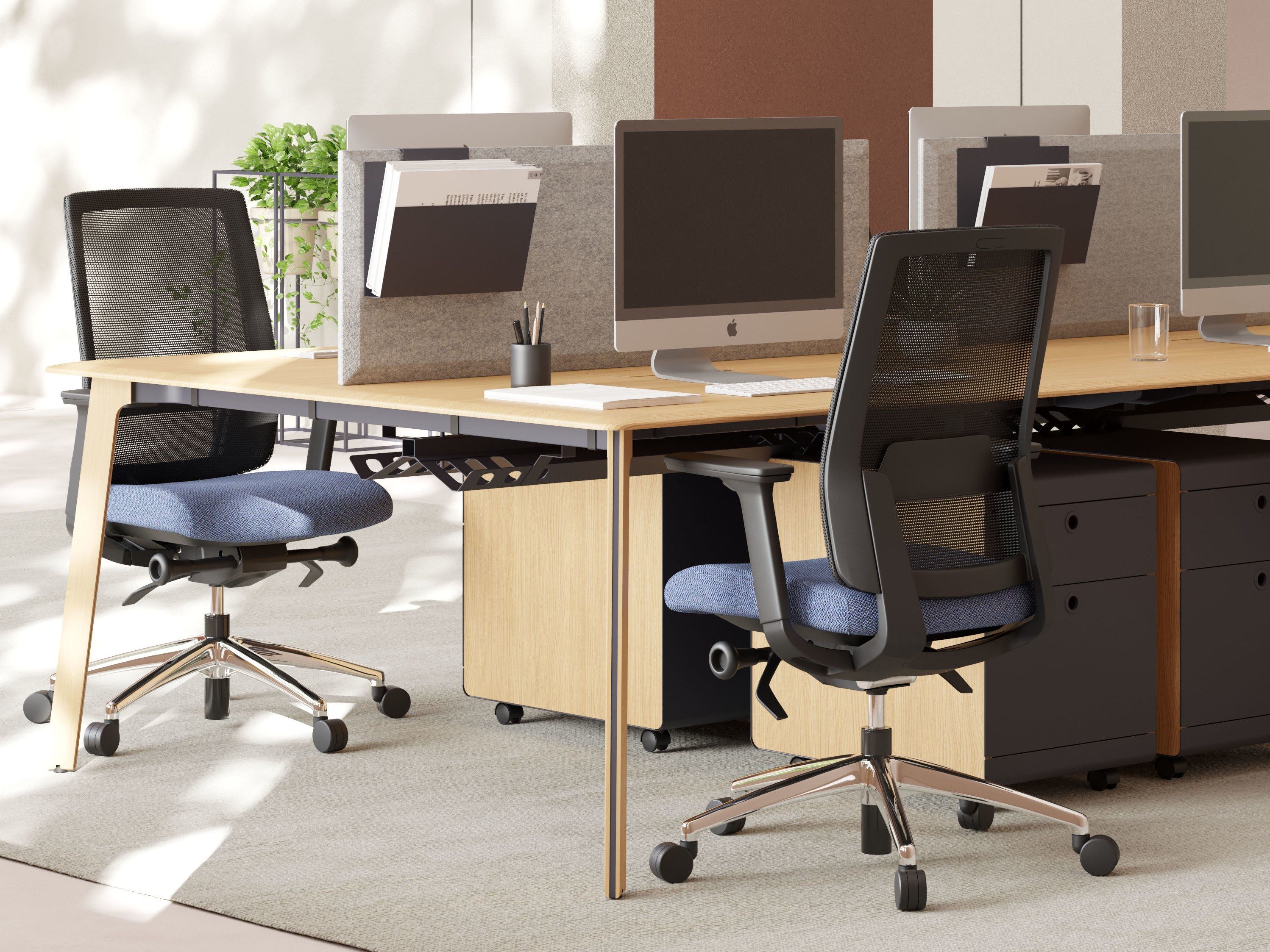 Деревянный прямоугольный рабочий стол с ящиками Ersa тощий ARCH-00070037 - Вид №7