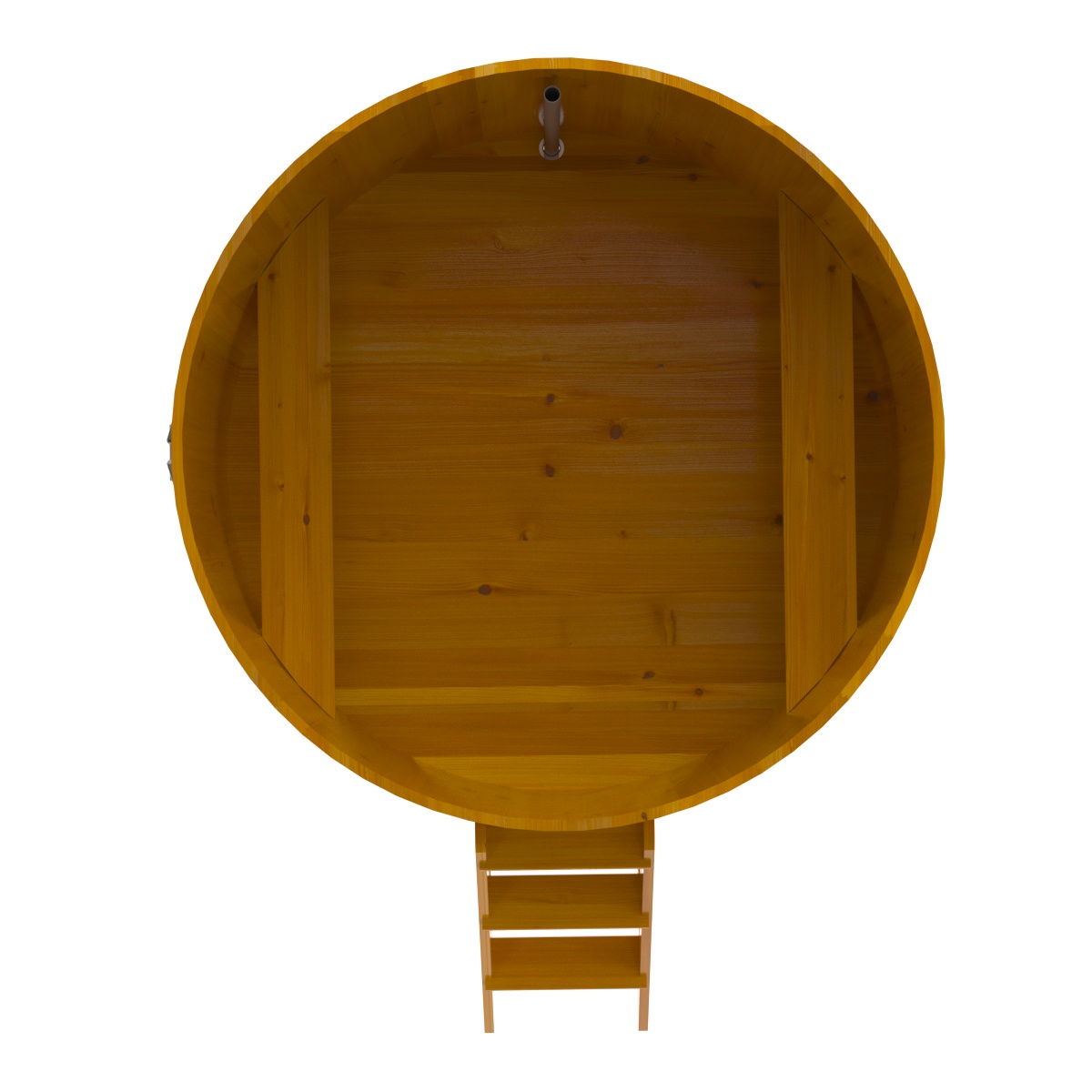 2241 Купель круглая из лиственницы Рустик d=1,80х1,2 натуральная Alyarus  - Вид №5