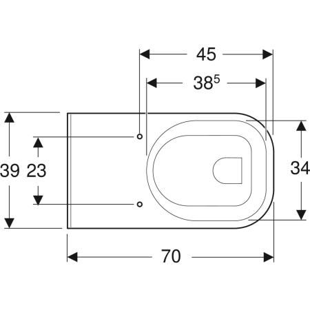 208550000 Подвесной унитаз настенный Белый Geberit  Германия  - Вид №2
