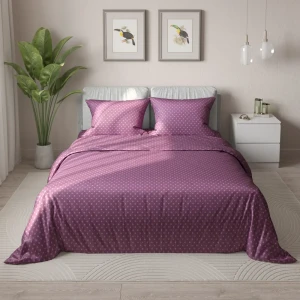 Комплект постельного белья Eclair Пьюр евро полисатин нежно лиловый