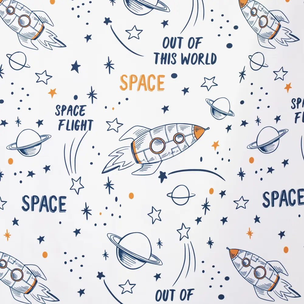 Штора на ленте Галактика 160x260 см цвет синий GARDEN STLM-2174676 - Вид №2