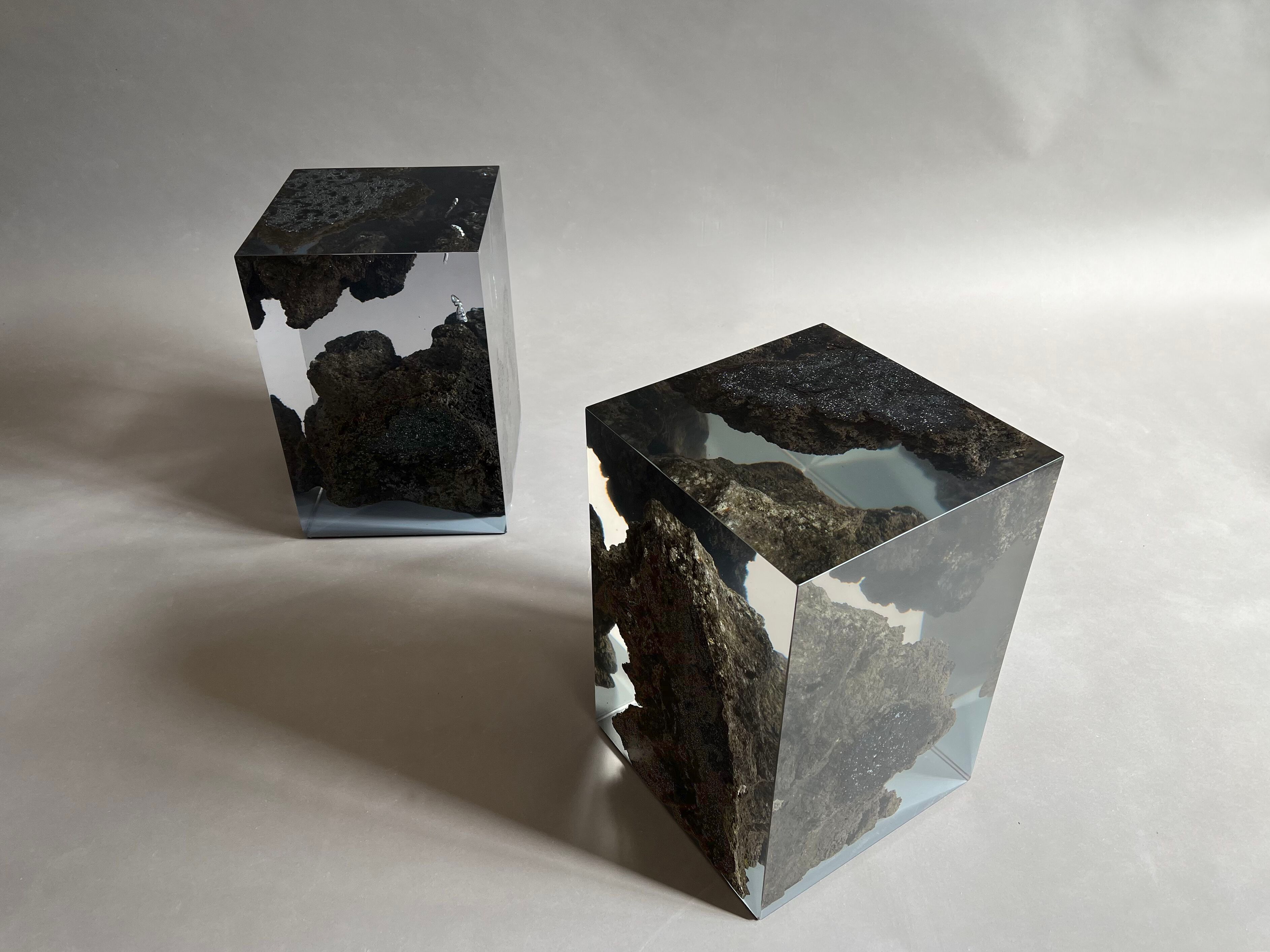 Журнальный столик / табурет из лавового камня и смолы alcarol Geomorphic 2023 ARCH-00118545 - Вид №3