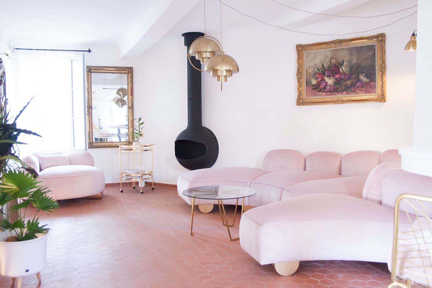 Бархатный изогнутый диван CREARTE COLLECTIONS Lab Cotignac ARCH-00088287 - Вид №4