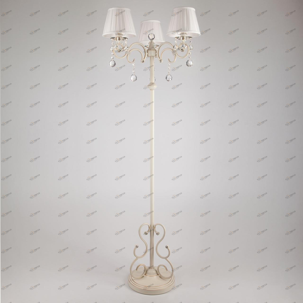 Торшер Eurosvet 12075/3F белый Strotskis EUROSVET ПОД СТАРИНУ, ЭЛИТНЫЕ 180647 Белый 