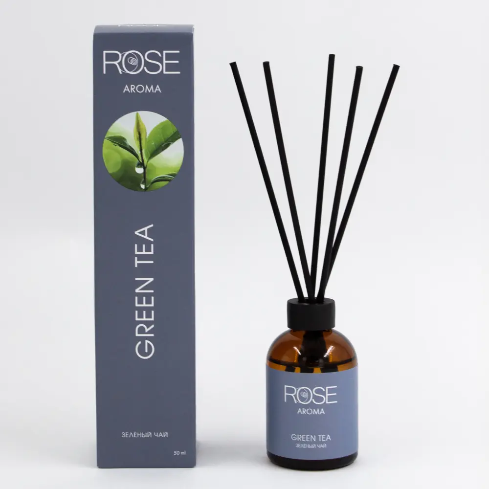 Ароматический диффузор ROSE Green Tea 50 мл с травяным ароматом 89400729 STLM-1578195