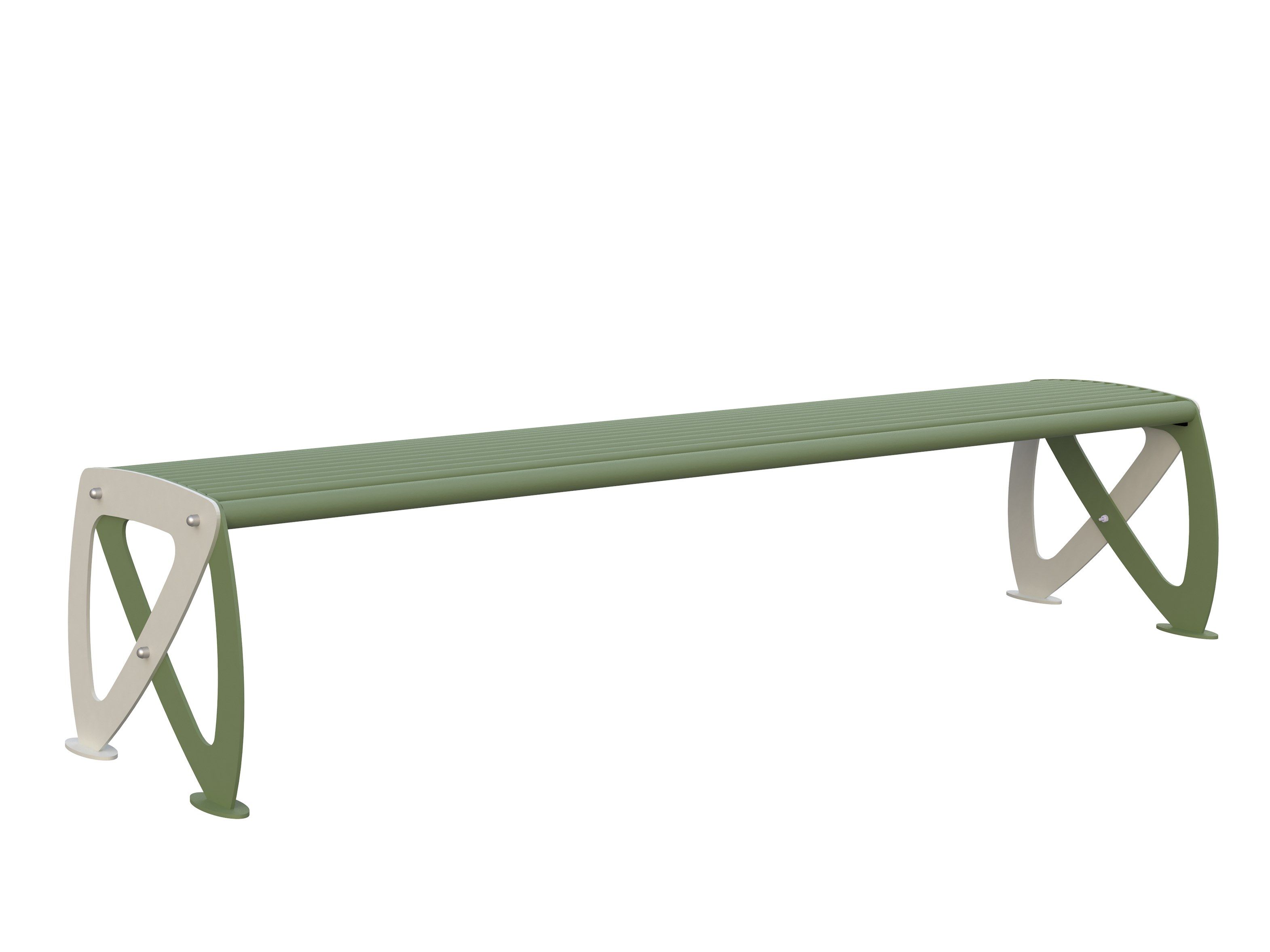 Оцинкованная стальная скамья без спинки Lazzari M ARCH-00125421 - Вид №1