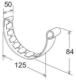 First Corporation Простое соединение для приклеивания желоба First plast Gne125n - Вид №1